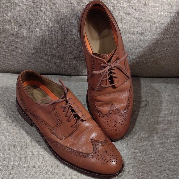 Cole Haan Grand 0's Leather Wing Tip Oxford Shoes Men's SIZE 9 - Picture 1 of 10